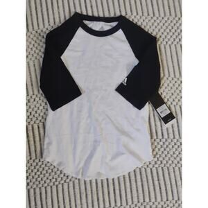 Boys Adidas Extra Small Baseball Shirt Black White